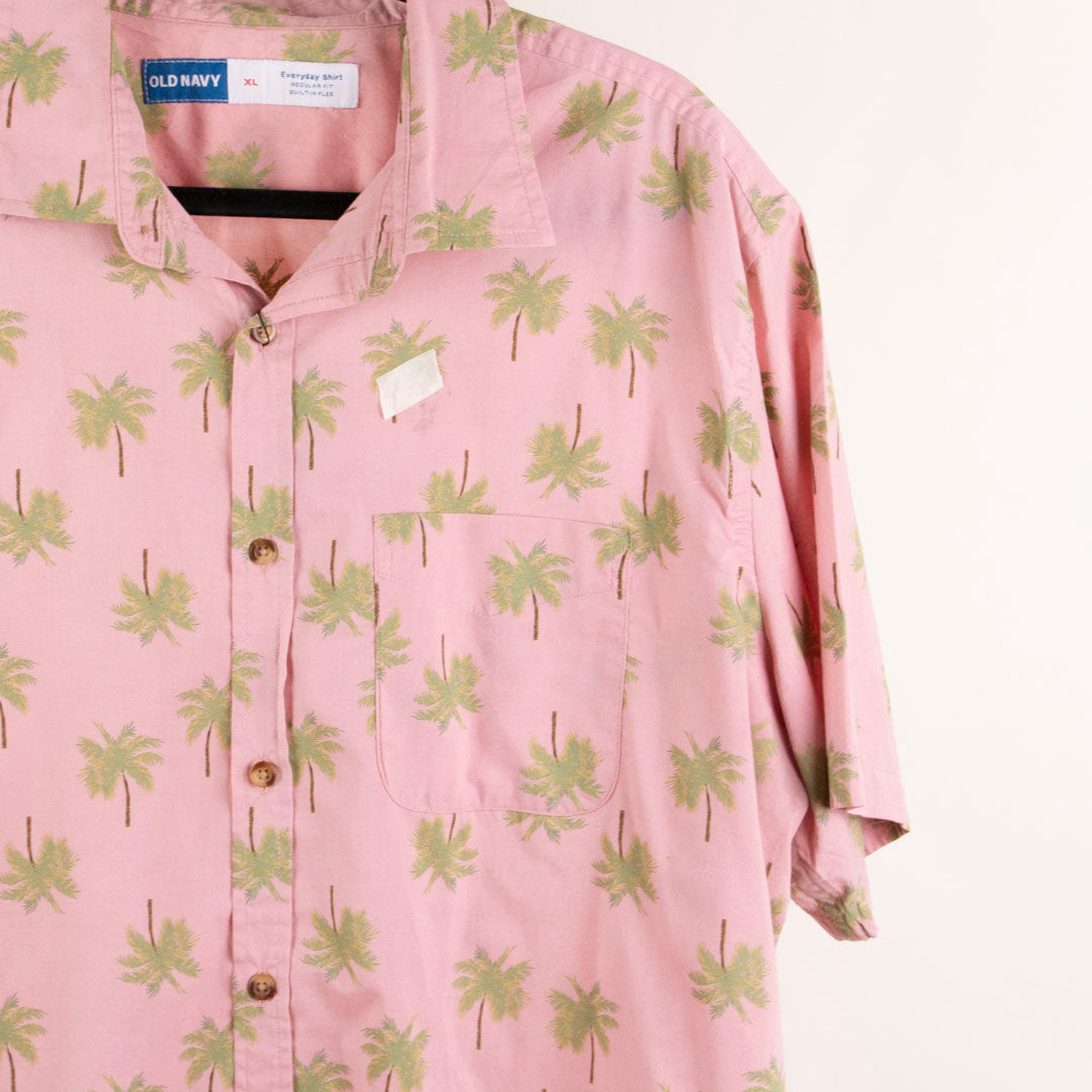Camisa hawaiana rosa (XL) Old navy