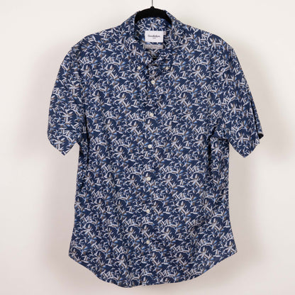 camisa estampada azul (L) goodfellow