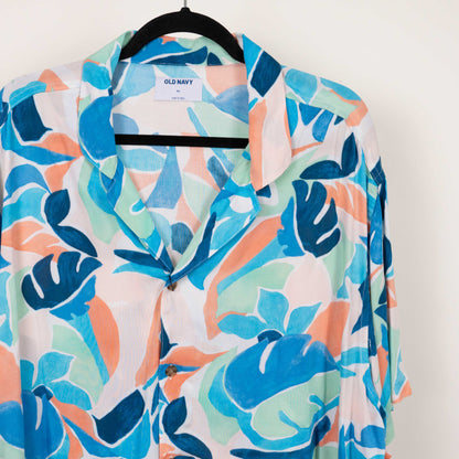Camisa estampada multicolor (XL) Old navy