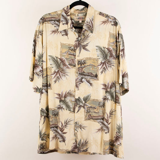 Camisa hawaiana amarillo (L) Campia