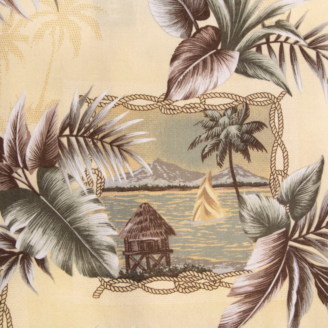 Camisa hawaiana amarillo (L) Campia