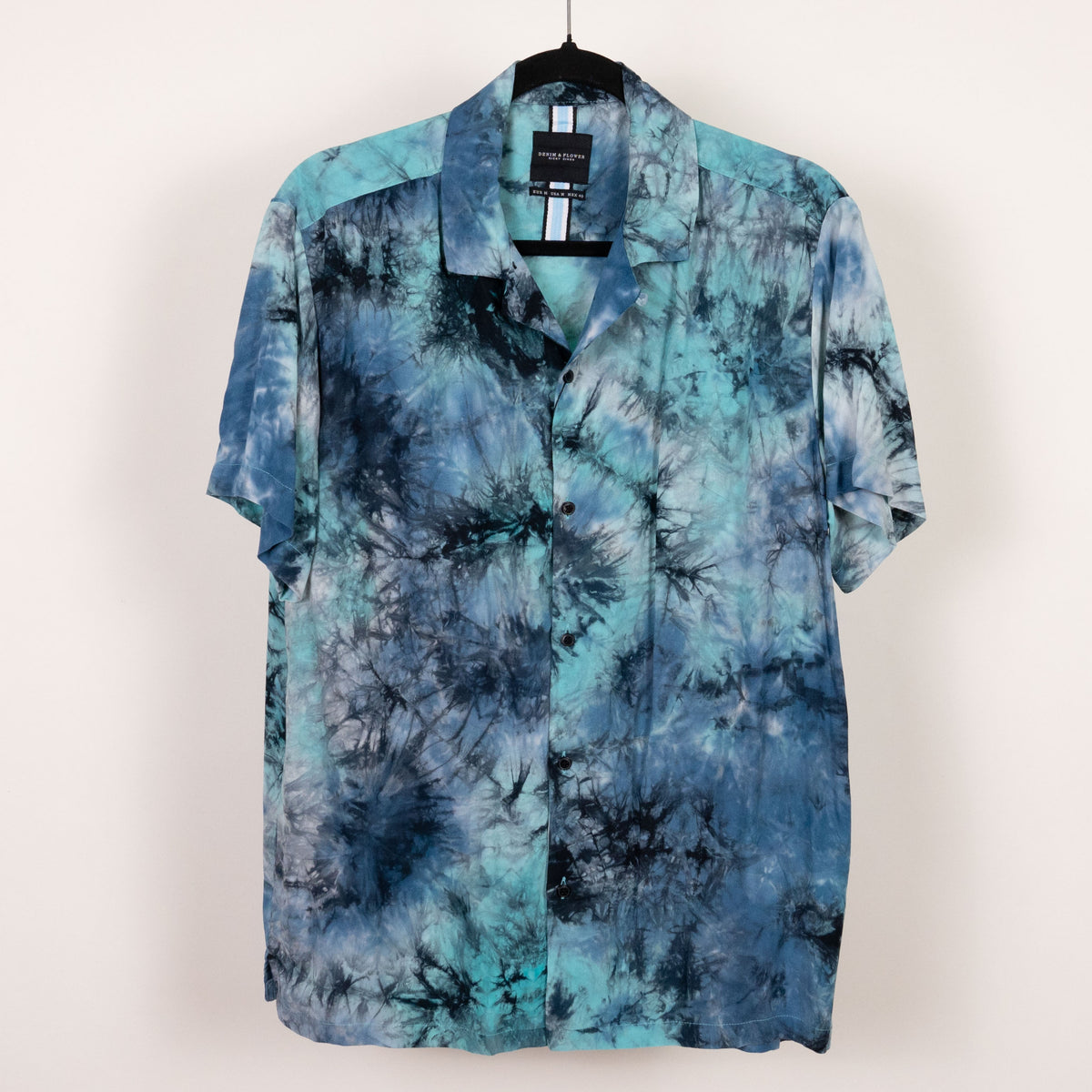 Camisa estampada azul (M) Denim & flower