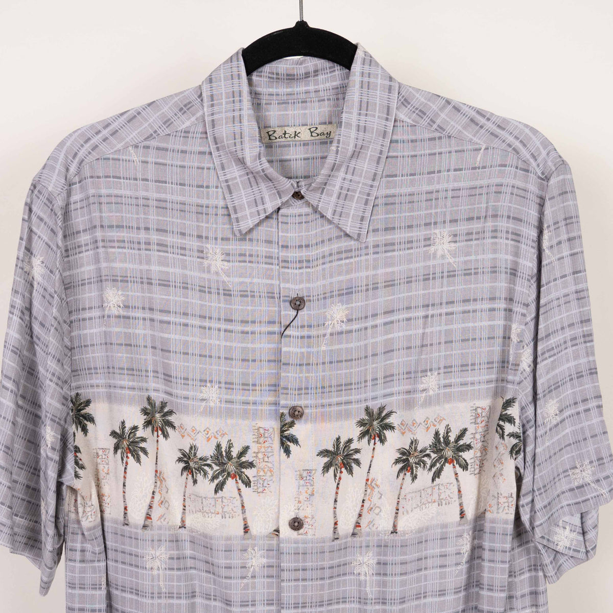 Camisa hawaiana gris (M) Batick bay