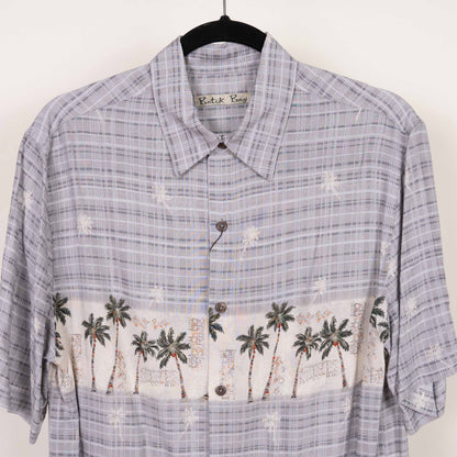 Camisa hawaiana gris (M) Batick bay