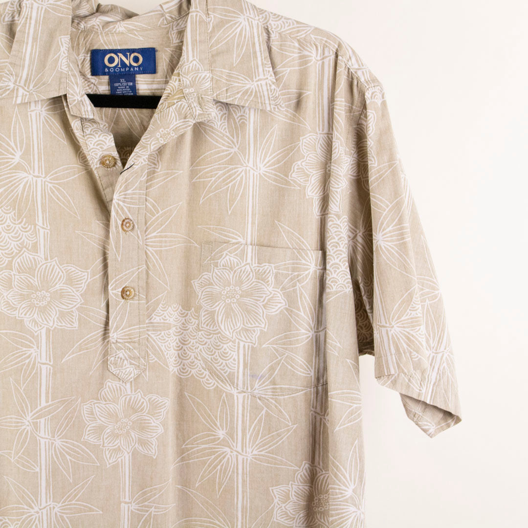 Camisa hawaiana beige (XL) ONO & Company