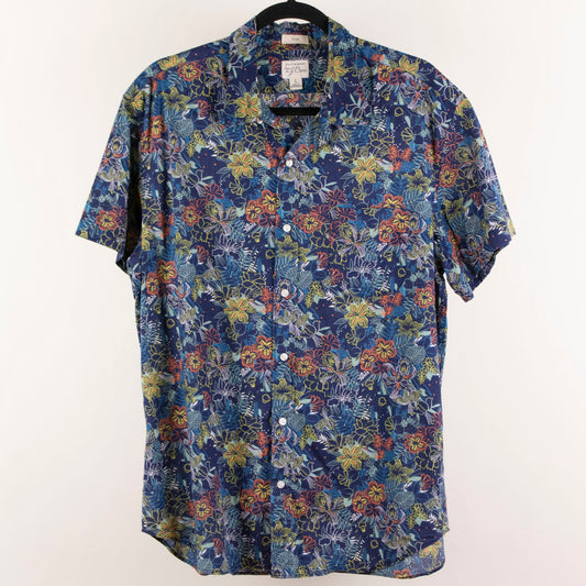 Camisa hawaiana azul (L) J. Crew