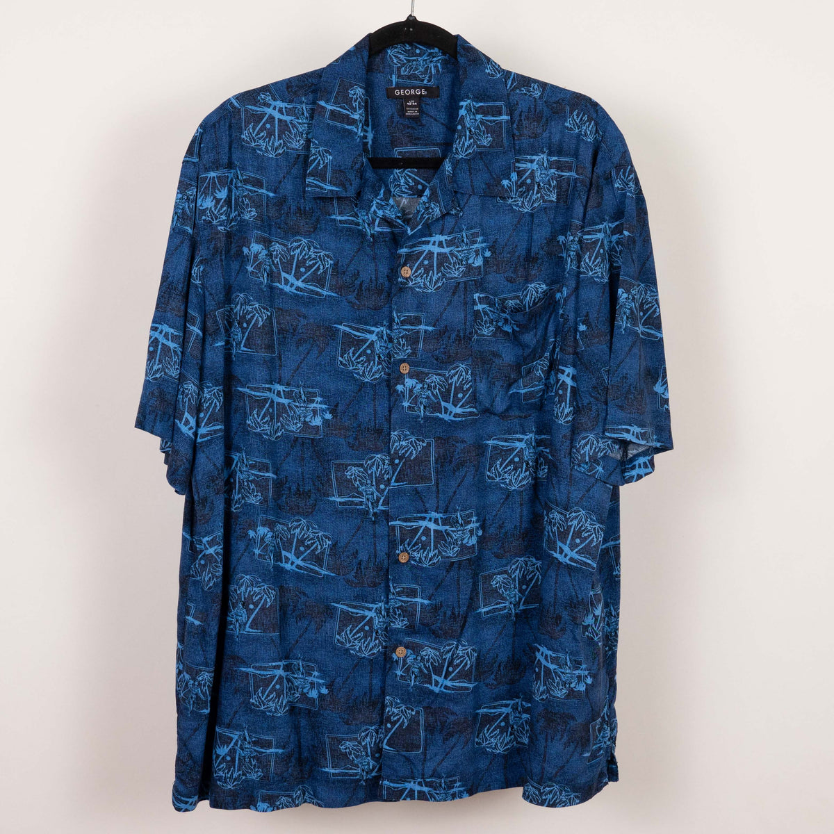 Camisa hawaiana azul (L) George