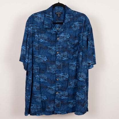 Camisa hawaiana azul (L) George