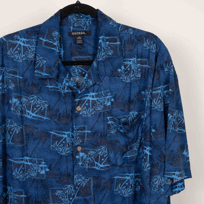 Camisa hawaiana azul (L) George