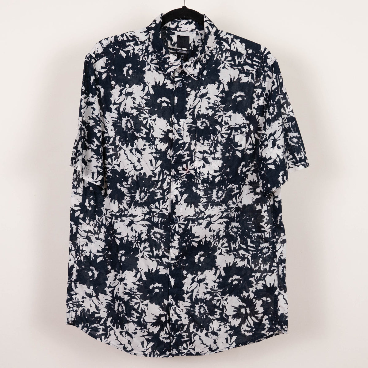 Camisa estampada negra (M) H&M