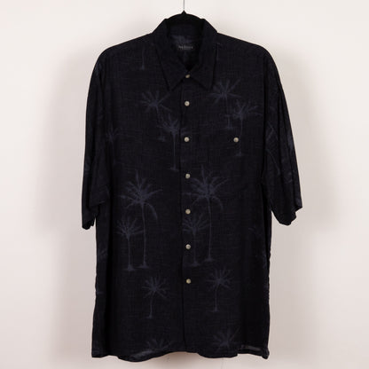 Camisa hawaiana negra (L) Van Heusen