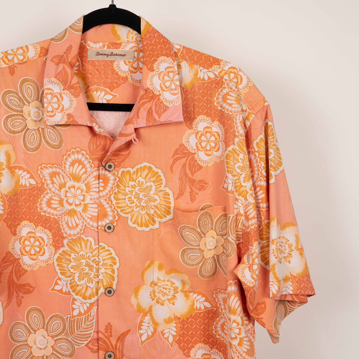 Camisa hawaiana naranja (L) Tommy Bahama