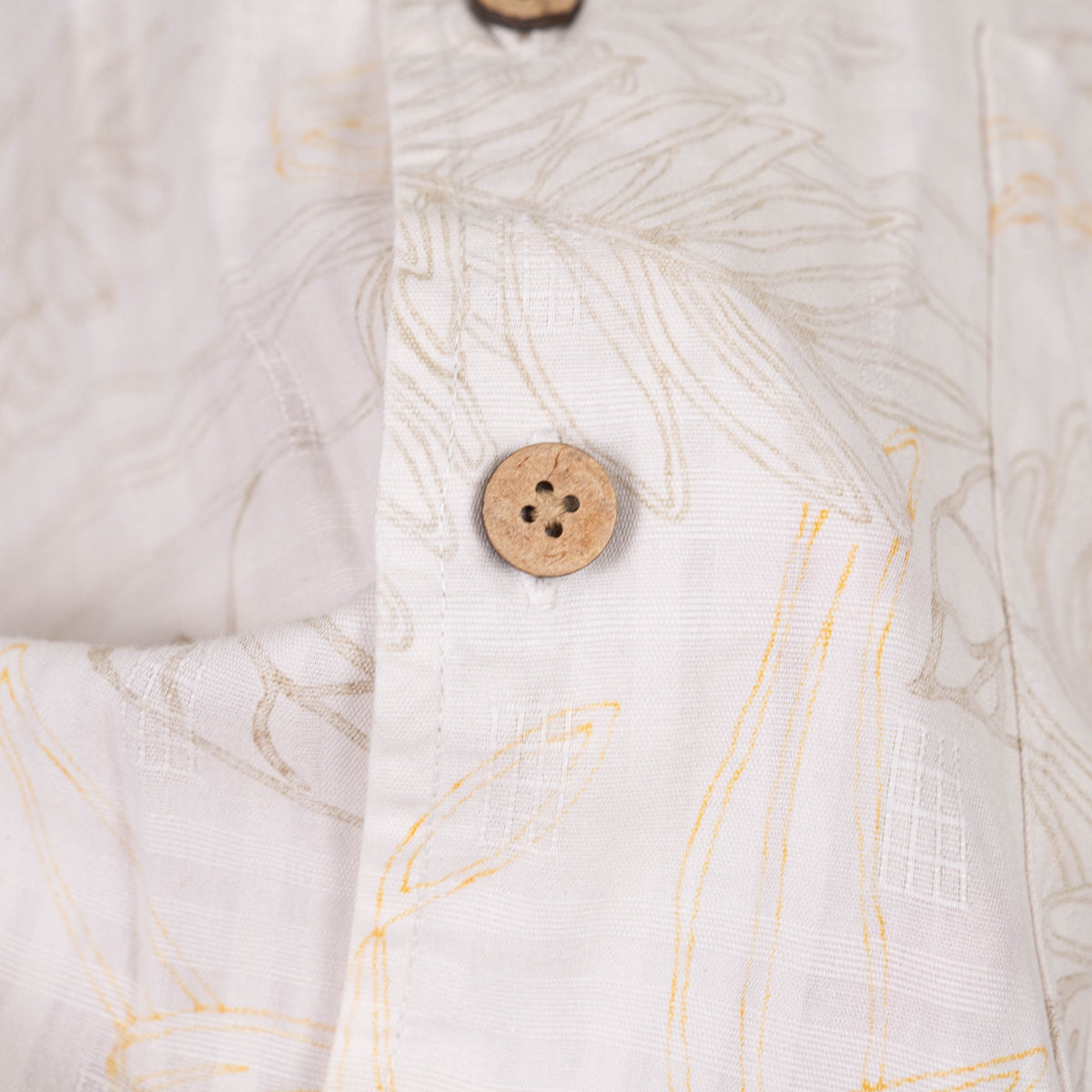 Camisa hawaiana blanca (M) Roundtree & Yorke