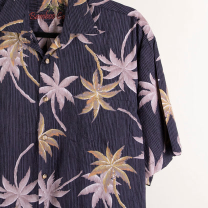 Camisa hawaiana negro (XL) Bamboo Cay