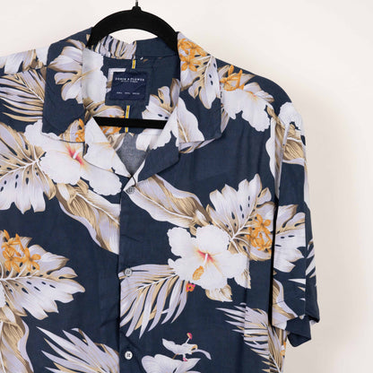 Camisa hawaiana azul (L) Denim & Flower