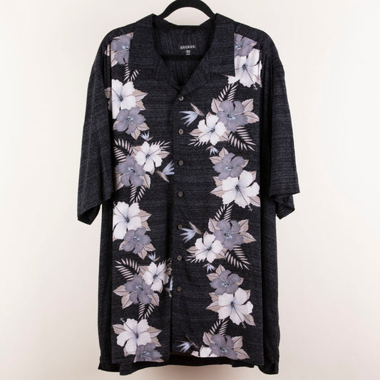 Camisa hawaiana negro (2XL) George