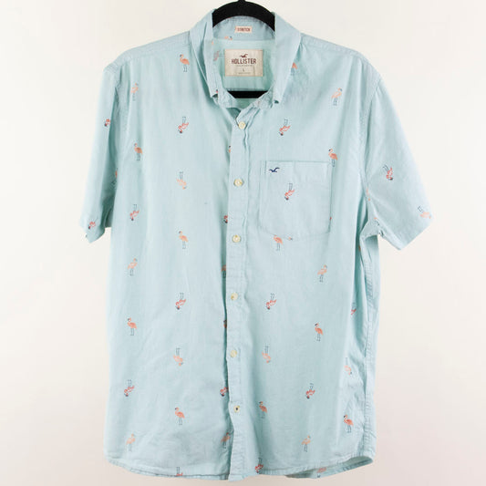 Camisa estampada azul (L) Hollister