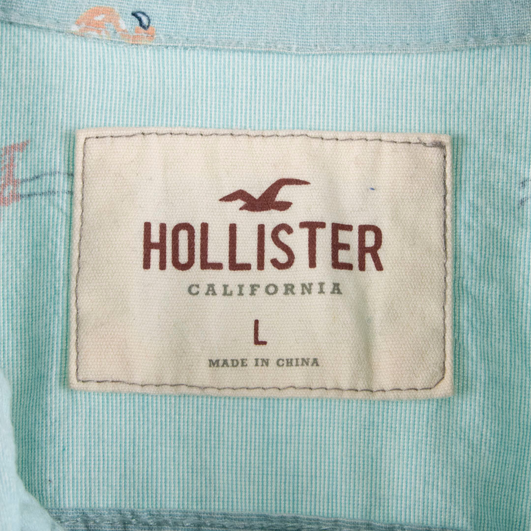 Camisa estampada azul (L) Hollister