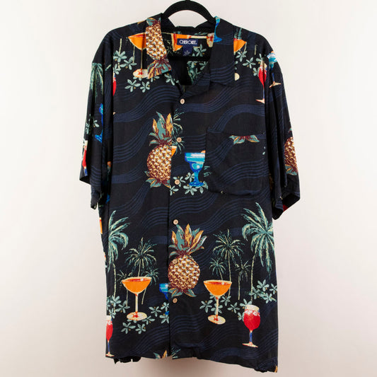 Camisa hawaiana negro (XL) Cherokee
