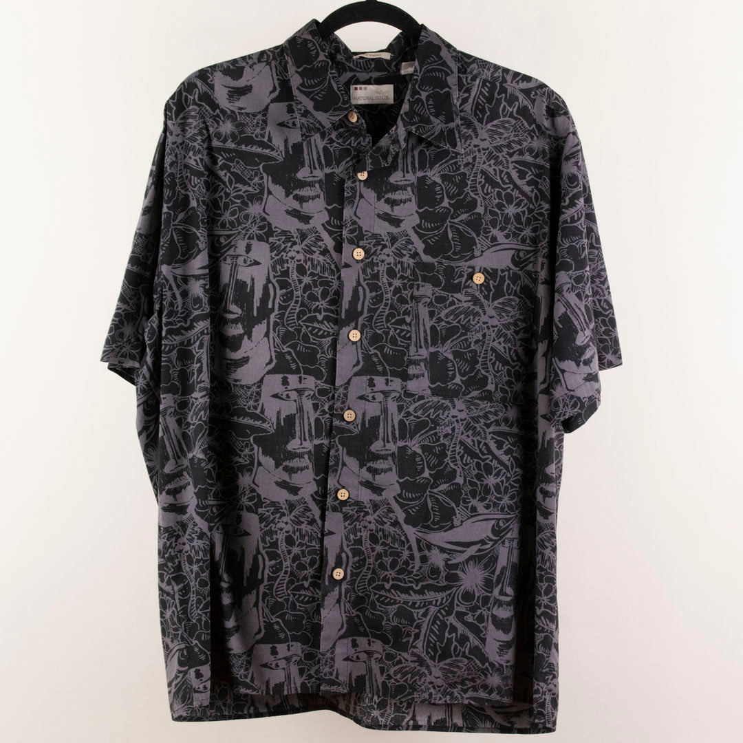 Camisa hawaiana negro (L) Natural Issue