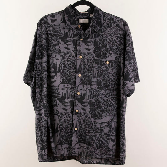 Camisa hawaiana negro (L) Natural Issue