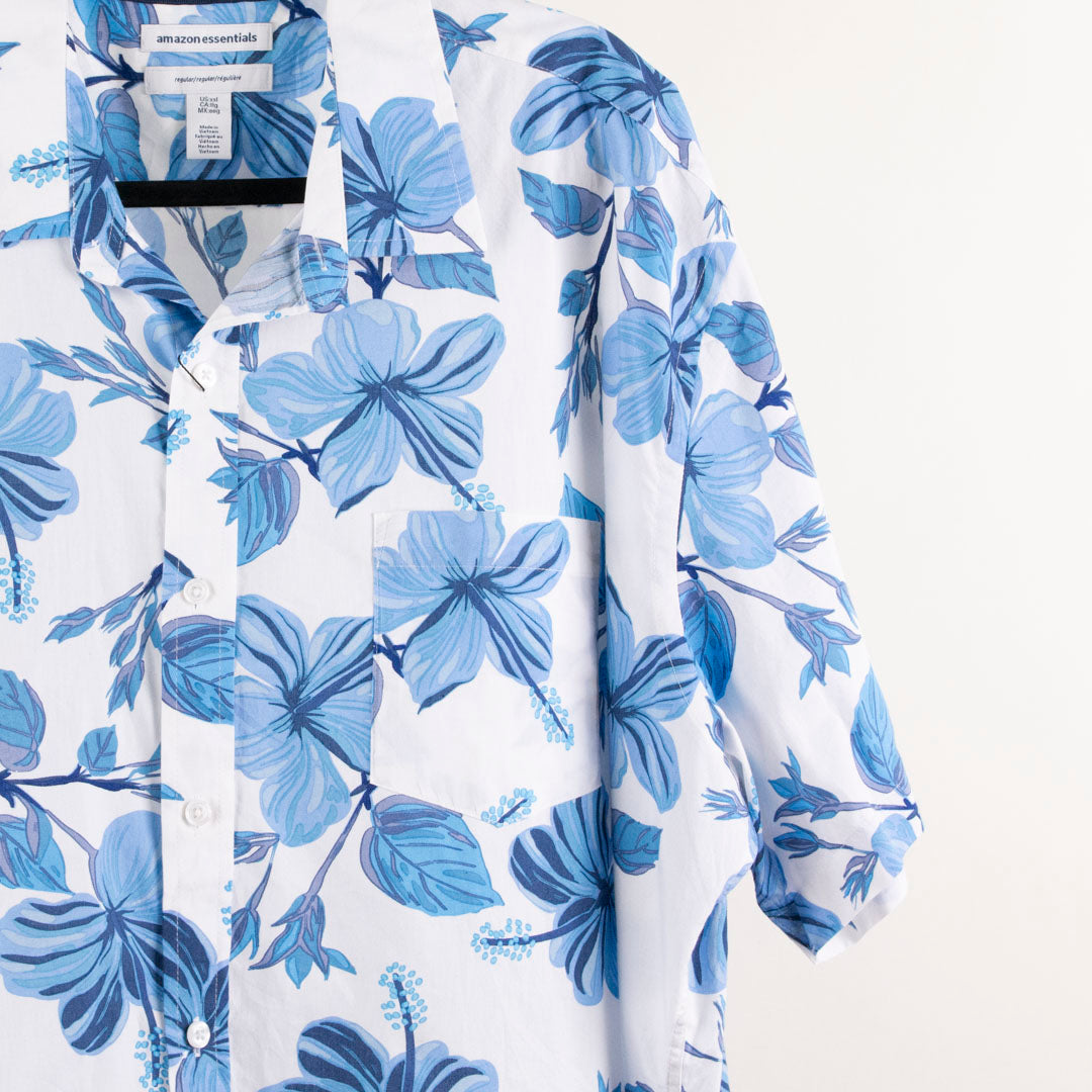 Camisa hawaiana blanco (2XL) Amazon essentials