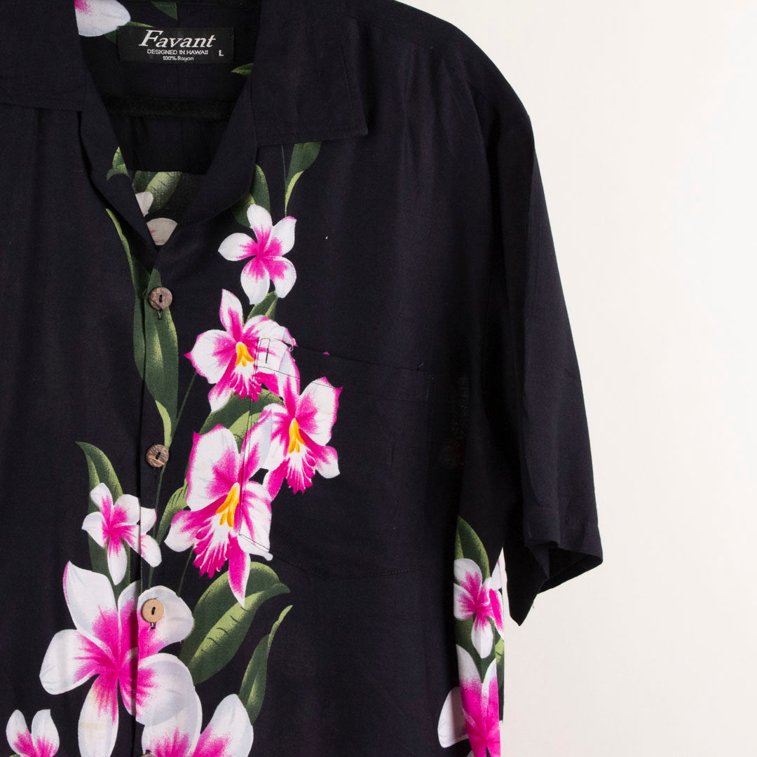Camisa hawaiana negro (L) Favant