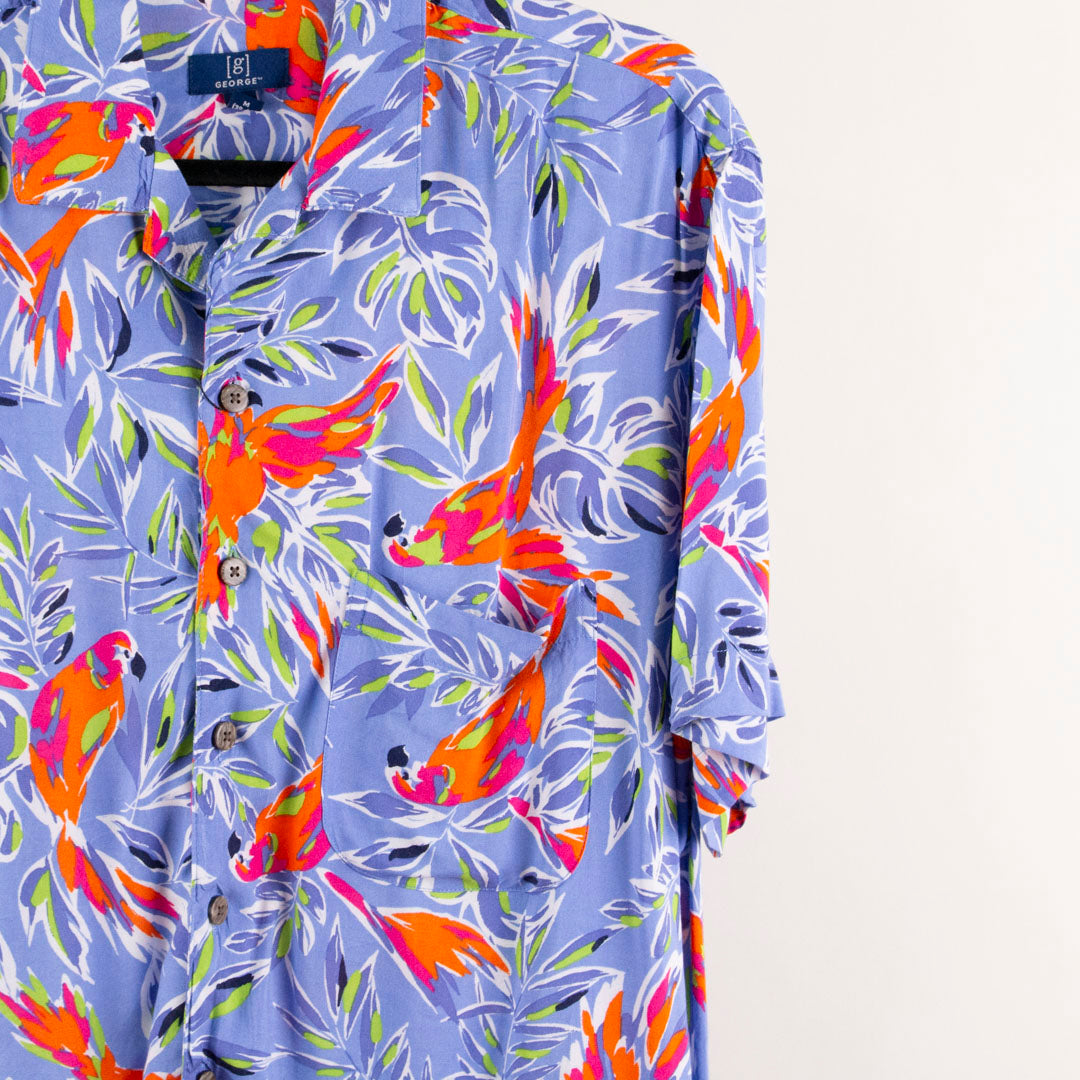 Camisa hawaiana azul (M) George