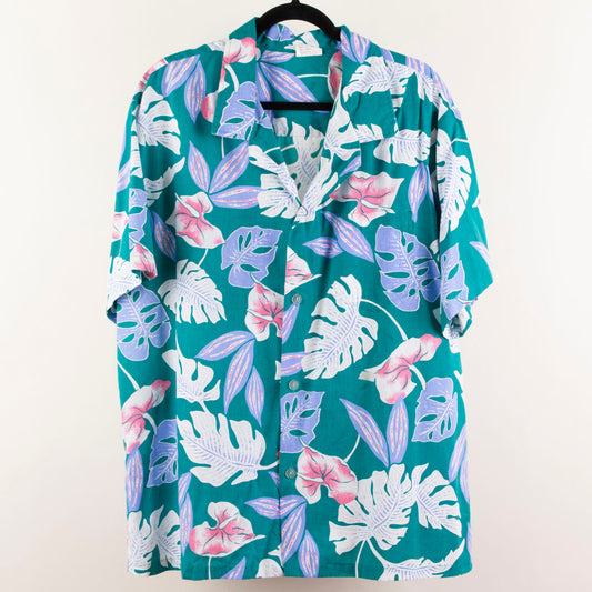 Camisa hawaiana verde (XL) New Horizon
