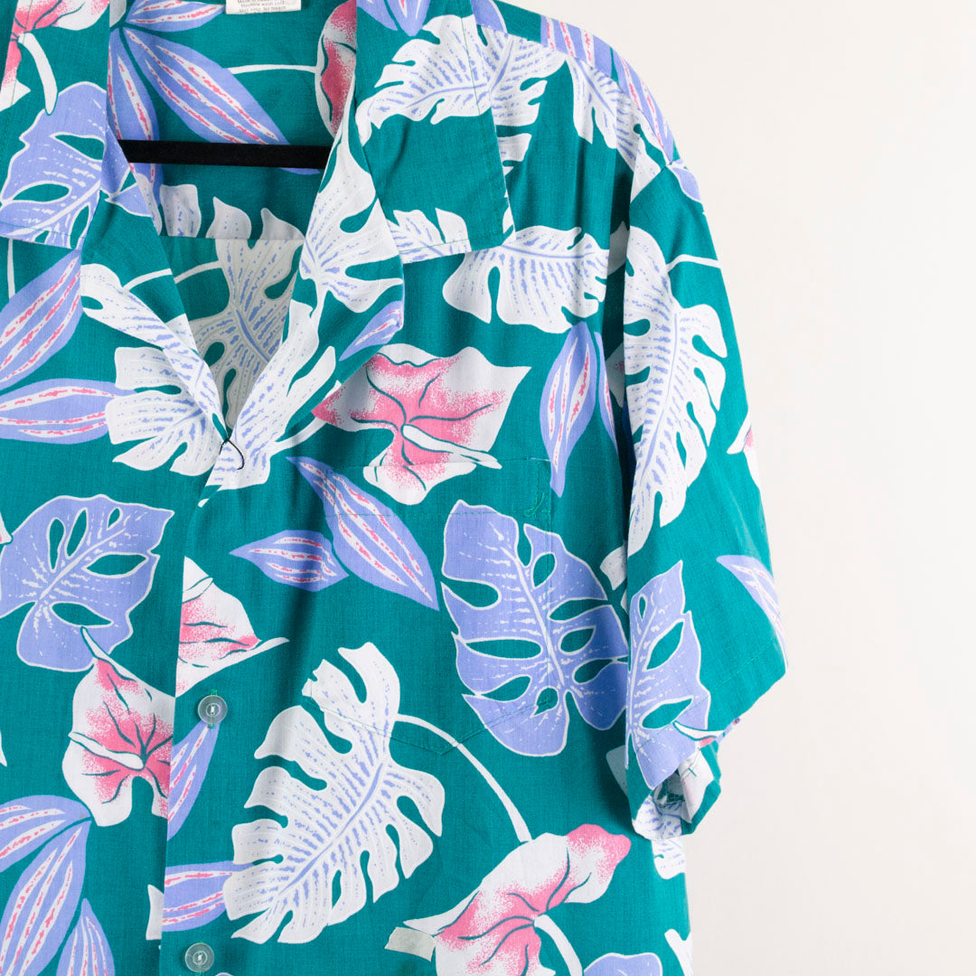 Camisa hawaiana verde (XL) New Horizon