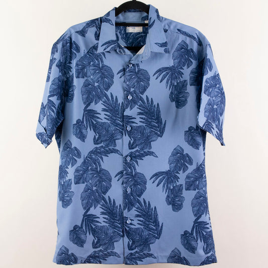 Camisa hawaiana azul (M) Café Luna