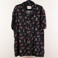 camisa hawaiana negro (2XL) Pyknic