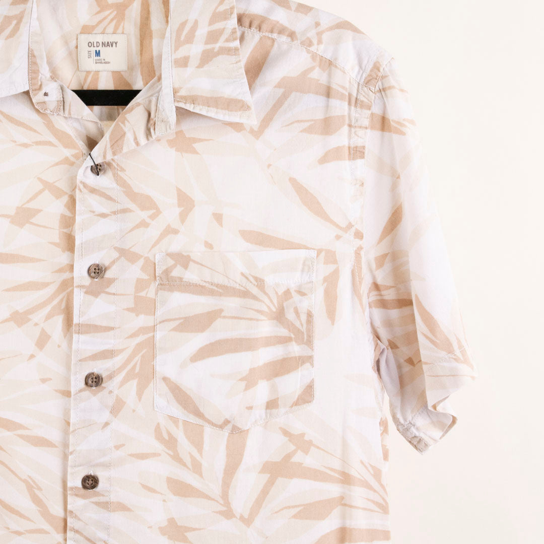 Camisa hawaiana beige (M) Old Navy