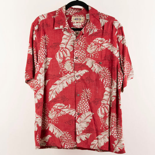 Camisa hawaiana rojo (M) Campia