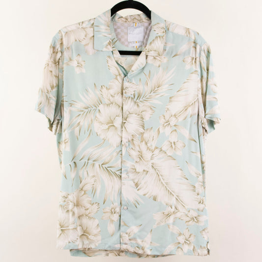 Camisa hawaiana azul (M) Denim & Flower