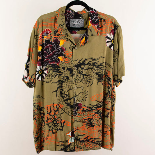 Camisa hawaiana verde (L) Brooklyn Cloth