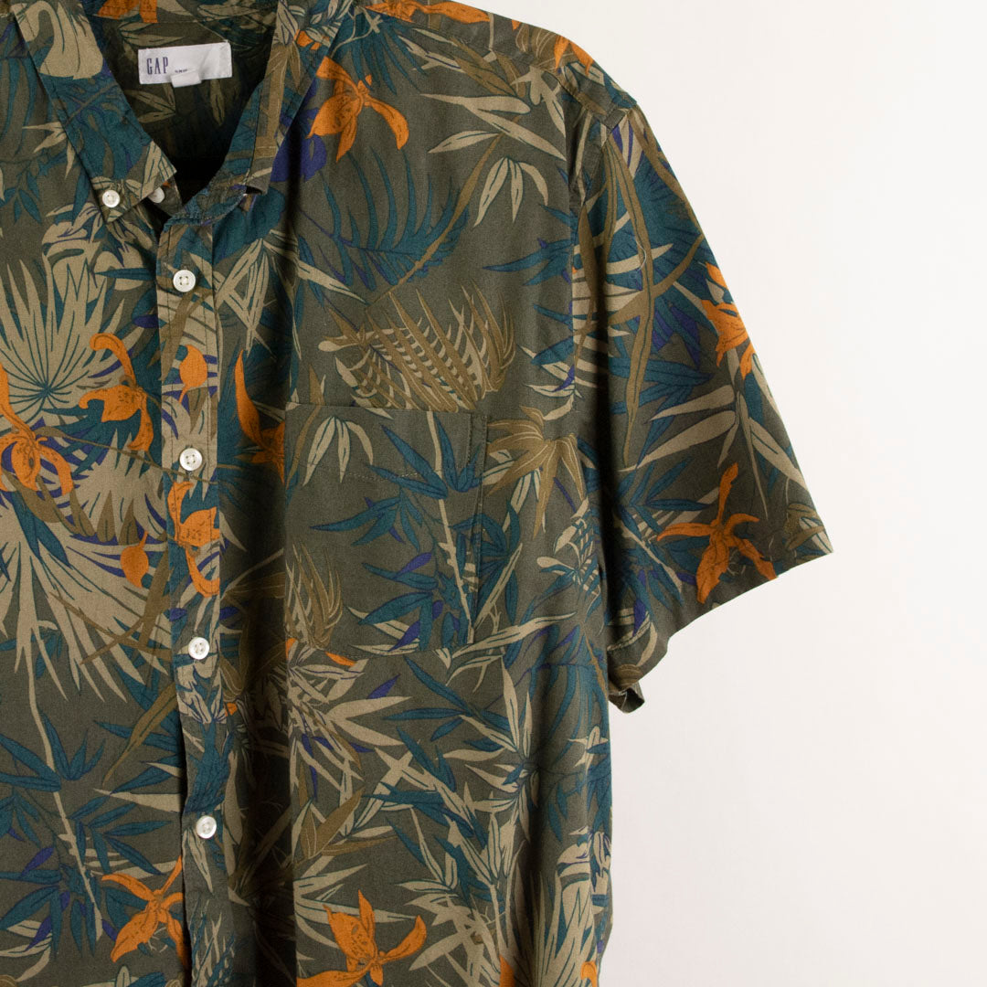 Camisa hawaiana verde (XL) GAP
