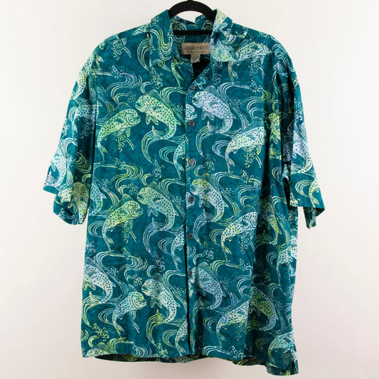 Camisa hawaiana verde (XL) Johari West