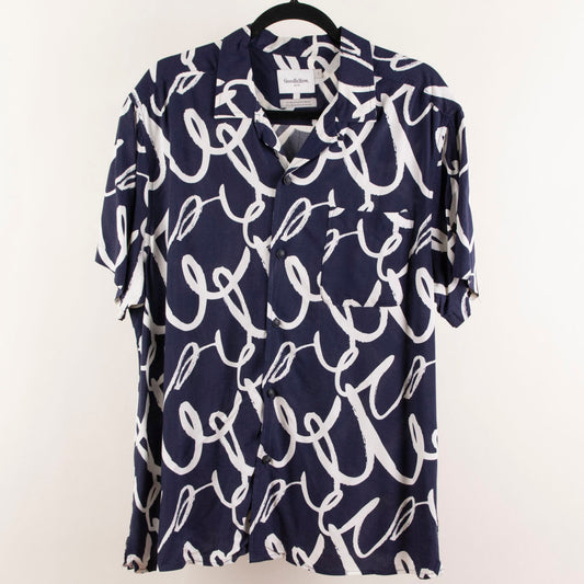 Camisa estampada azul marino (L) Goodfellow