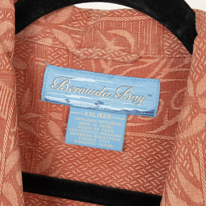 Camisa Hawaiana Naranja (2XL) Bermuda Bay