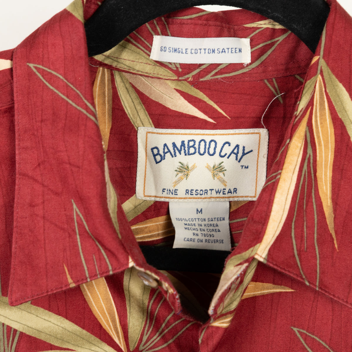 camisa hawaiana roja (M) bamboo clay