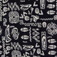 Camisa estampada negro (XL)