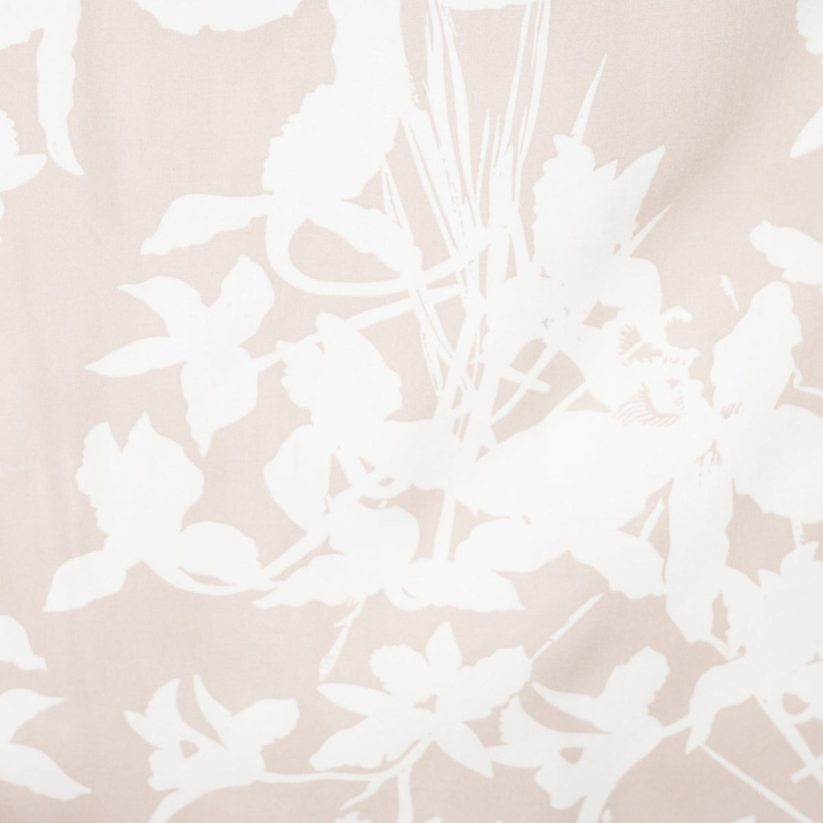 camisa hawaiana beige (M) denim flower