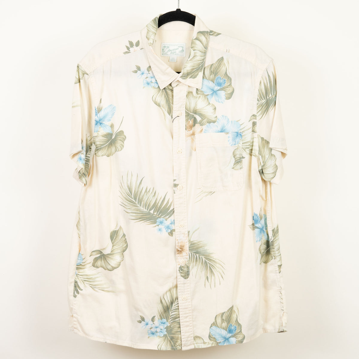 camisa hawaiana amarilla (L) american eagle