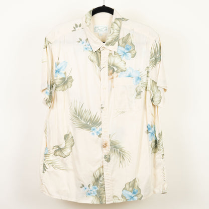 camisa hawaiana amarilla (L) american eagle