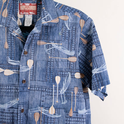 Camisa hawaiana azul (S) RJC