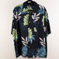 Camisa hawaiana azul marino (L) Puritan
