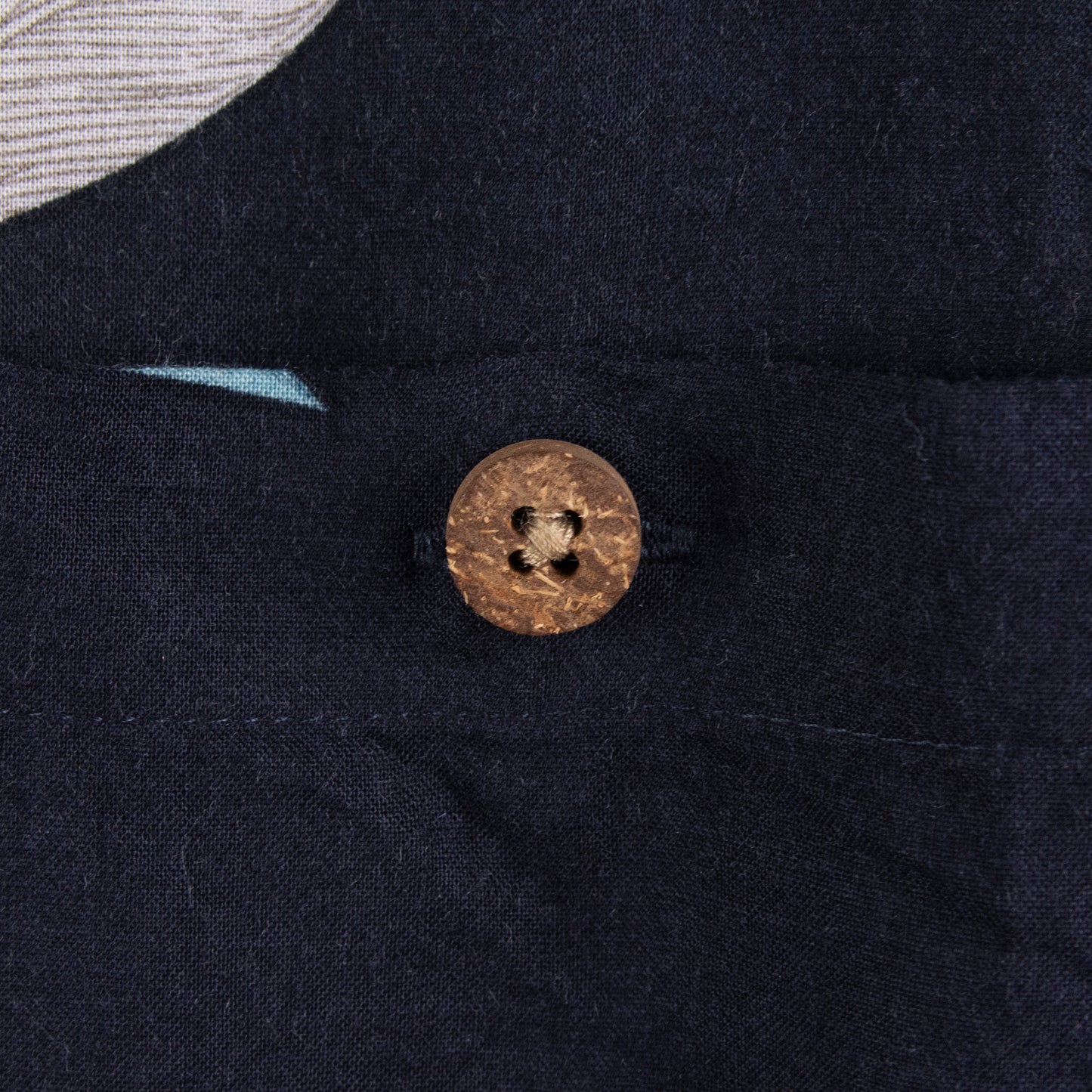 Camisa hawaiana azul marino (L) Puritan