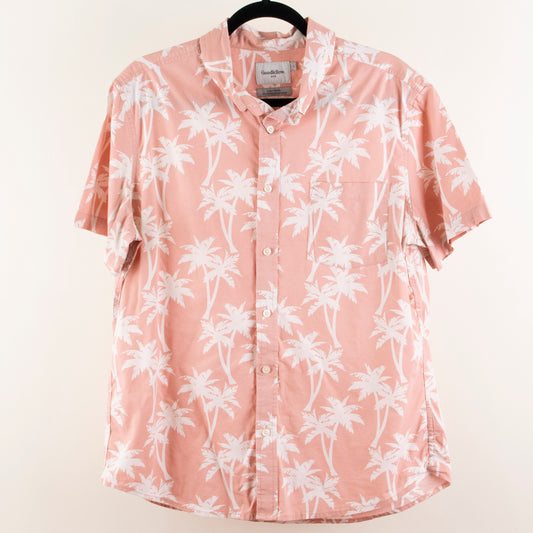 Camisa hawaiana rosa (L) Goodfellow & co