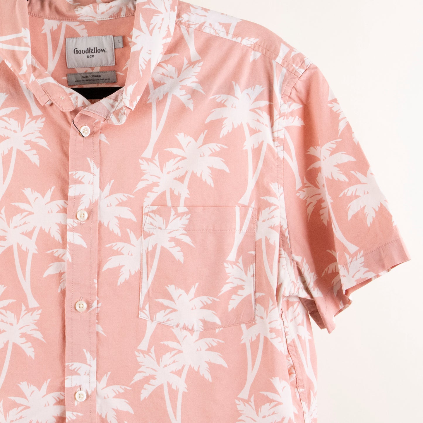 Camisa hawaiana rosa (L) Goodfellow & co
